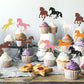 Keaziu Horse Cupcake Toppers - 32 Pack Paper Animal Racing Party Picks - Equestrian Theme Decorations