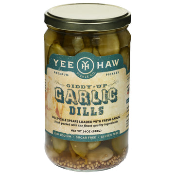Yee Haw Pickle Company Giddy Up Garlic Dill, 24 oz