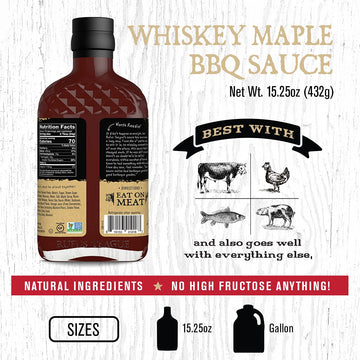 Rufus Teague BBQ Sauce, spirit-inspired flavor Maple Flavor, Gluten-Free, Non-GMO, 6 Pack, 15.25 oz Each