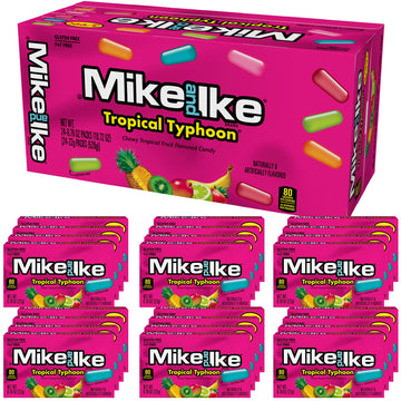 Mike And Ike Tropical Typhoon Candy, 0.78 Ounce Box (Pack Of 24), Chewy Candy, Vending Machine Candy