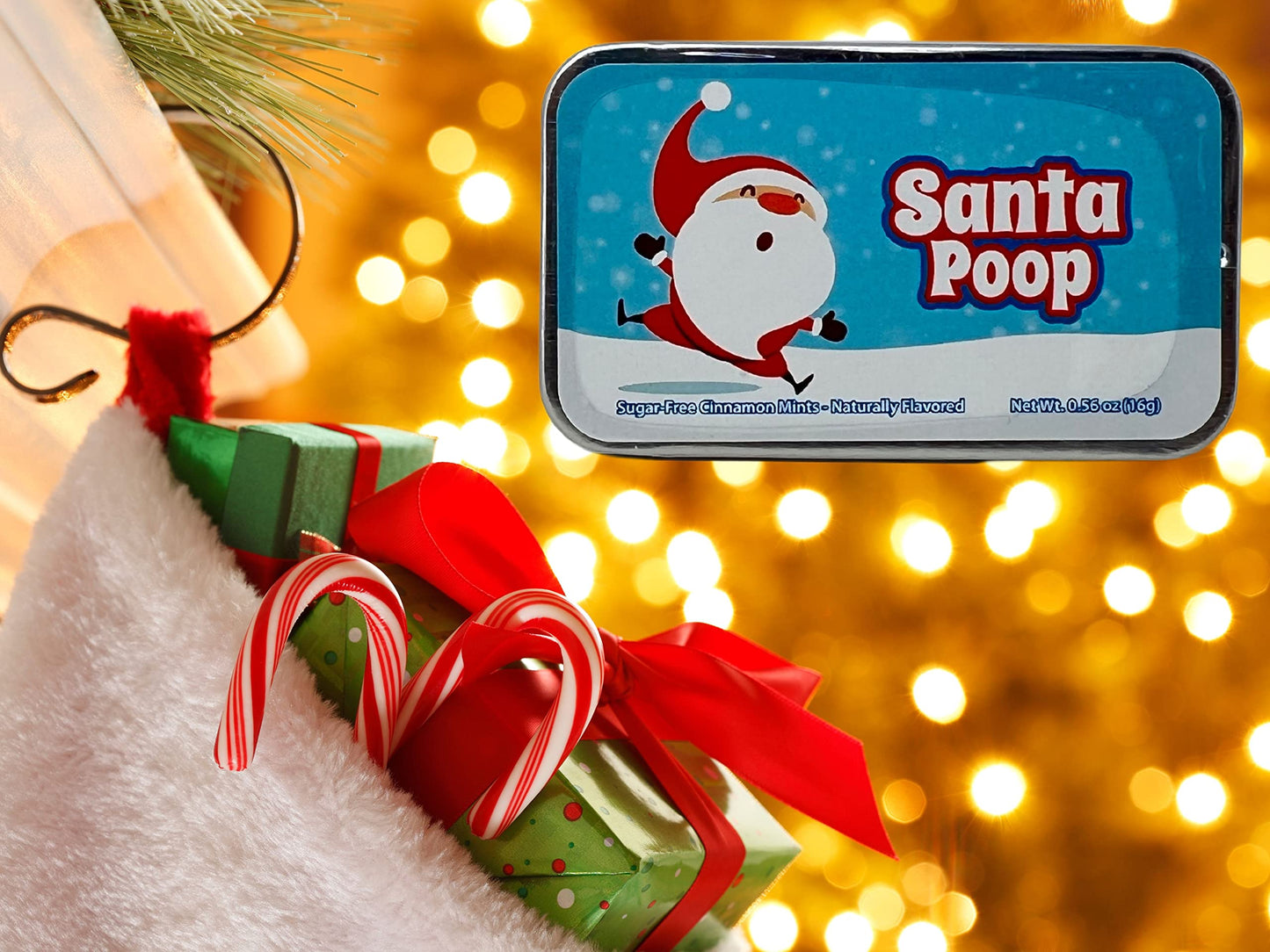 Christmas Poop Mints - Christmas Novelty Candy Mint Tins Gag Gifts (Set Of 3) Funny Christmas Stocking Stuffers Idea For Adults,