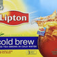 Lipton, Black Tea, Cold Brew, Family Size Tea Bags, 22-Count Boxes (Pack Of 3)