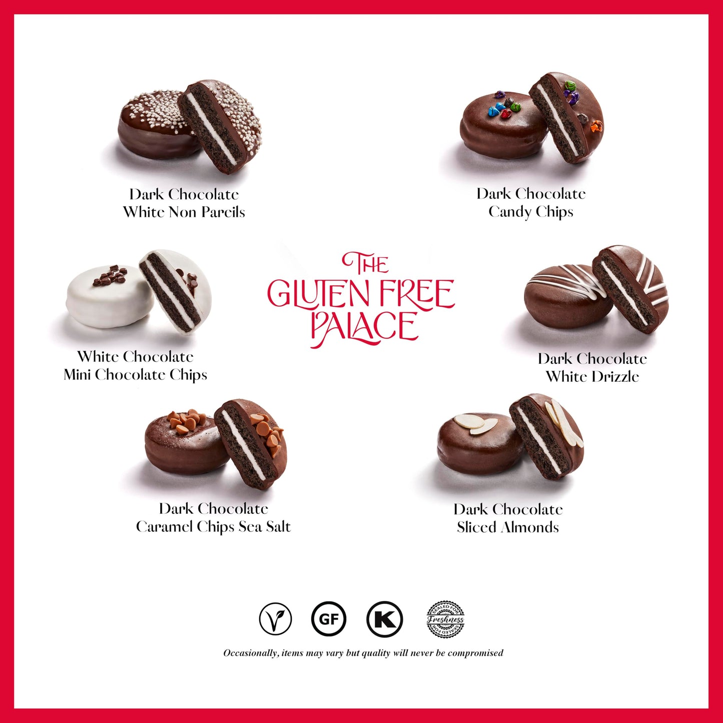 Gluten Free Palace Chocolate Cookies Gift Basket - Mothers Day Vegan Chocolate Box - Fathers Day Gluten Free Basket - Men, Women