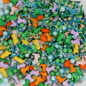 Dinosaur Sprinkles For Cake Decorating,Edible Mix Tyrannosaurus Stegosaurus Dragee For Kids Birthday Party, Colorful Sugar Pearl
