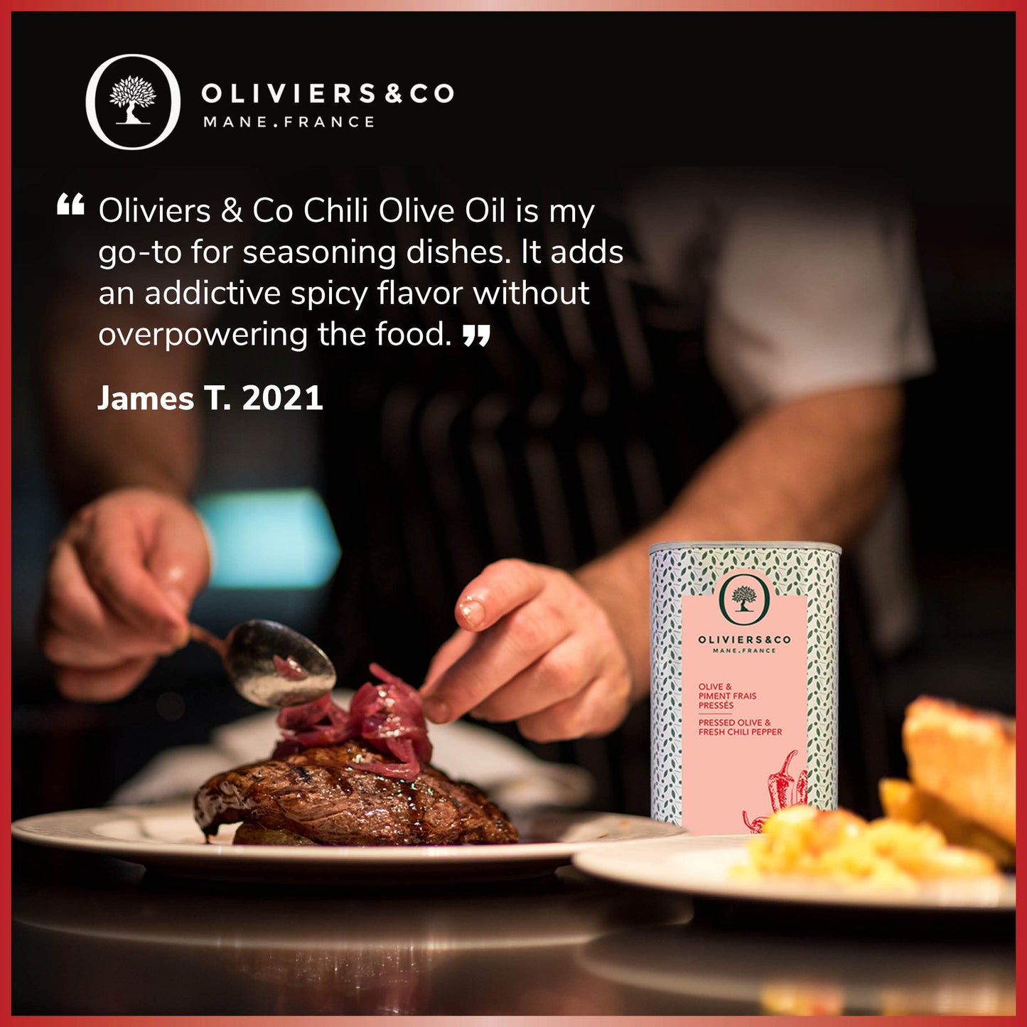 Fresh Chili Pepper Olive Oil By Oliviers & Co. | Cold Pressed Extra Virgin Olive Oil | Everyday And Cooking Evoo From Italy | Go