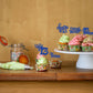 Gyufise Cupcake Toppers 30Pcs Deep Blue Glitter Paper for 13th Birthday Party Decorations