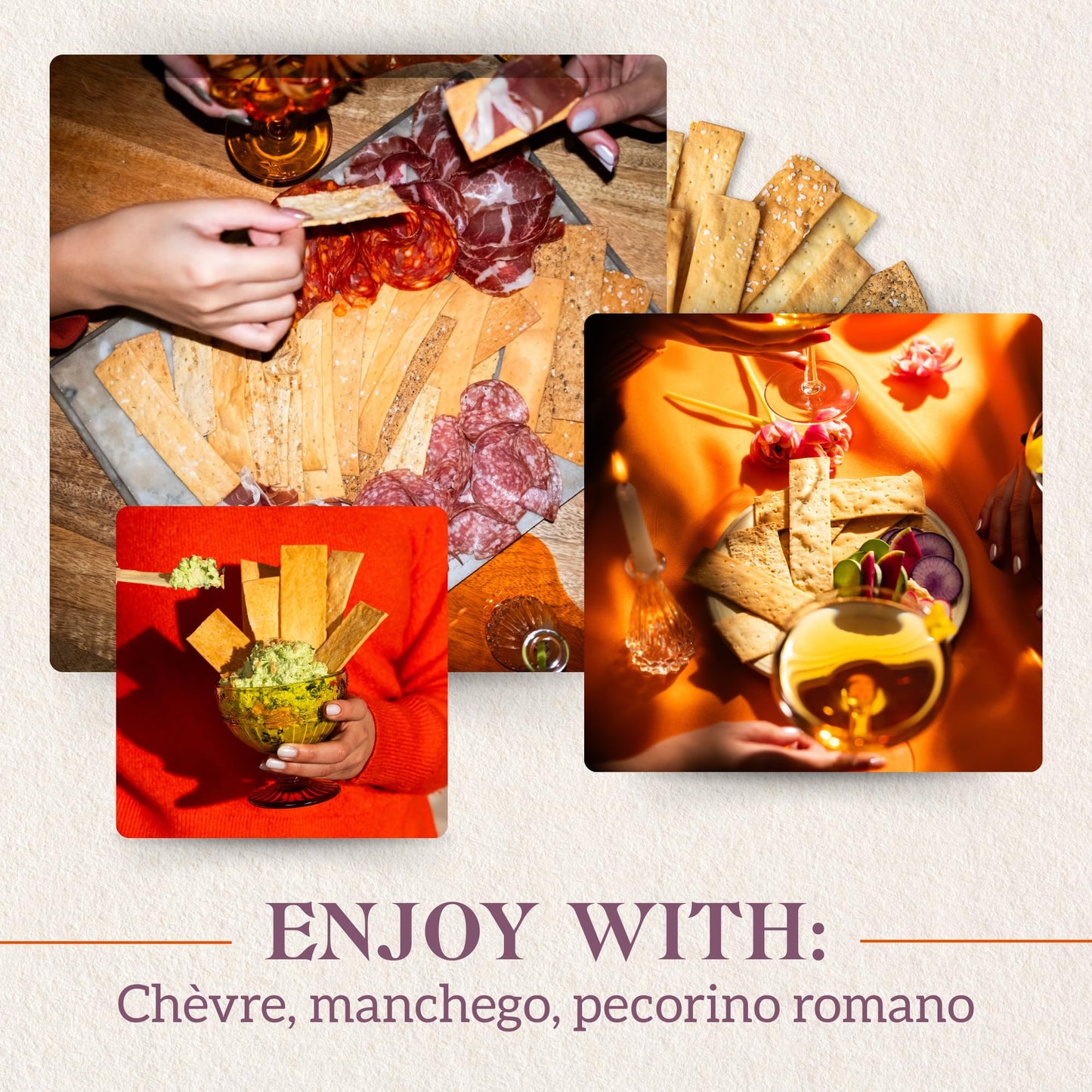 Firehook Garlic Thyme Crackers - Artisan Baked, Craveably Crunchy, Baked with Mediterranean Garlic & Thyme - Organic, Non-GMO, K