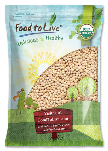 Food to Live - Organic Raw Blanched Hazelnuts, 8 Pounds - Non-GMO Filberts, No Skin, Unsalted, Unroasted, Vegan, Bulk Nuts. Good