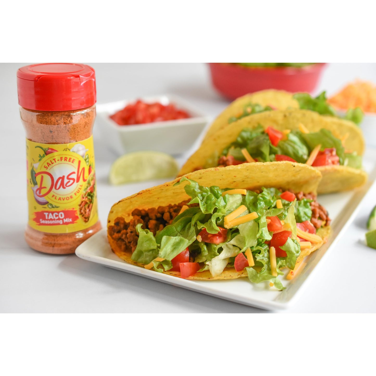 Dash Salt-Free Taco Seasoning Blend, 2.5 Ounce (Pack Of 8)