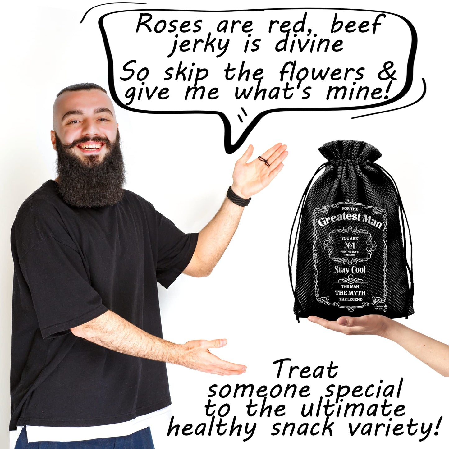Beef Jerky Gift Baskets For Men - Meat And Cheese Gift Baskets, Birthday Gifts For Men Who Have Everything With Beef Jerky Variety Pack - Gifts For Dad & Care Package