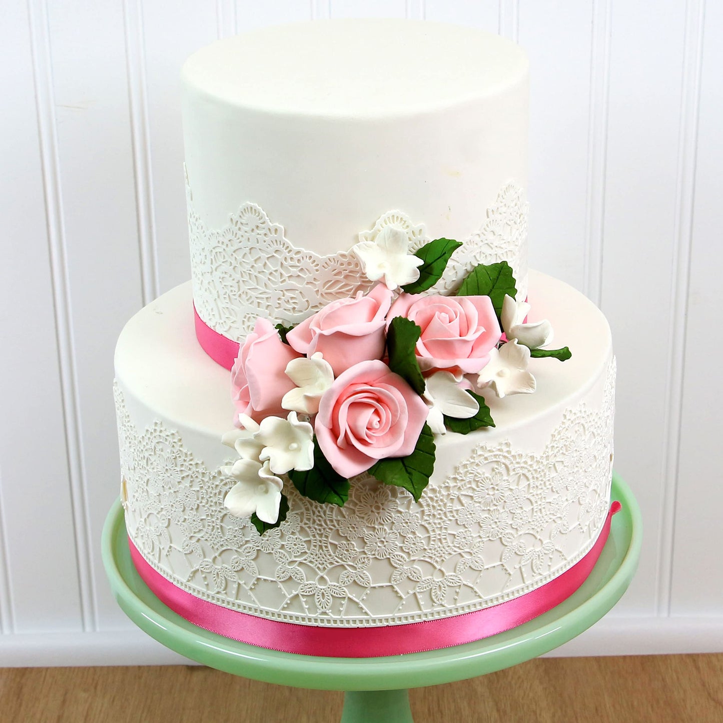 Global Sugar Art Hydrangea Blossom Sugar Cake Flowers, White With Wire, 36 Count By Chef Alan Tetreault
