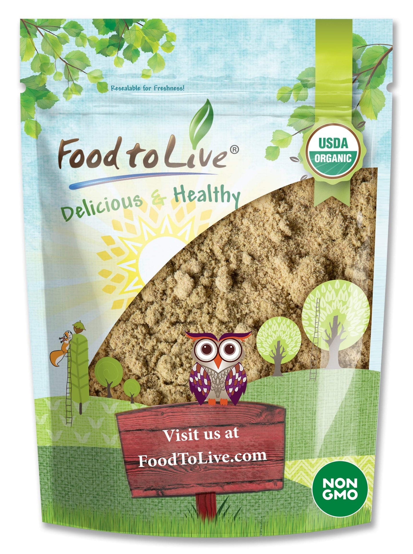 Food to Live Organic Toasted Pumpkin Seeds Protein Powder, 8 Ounces - 60% Protein, Non-GMO, Pure, Plant Based,Vegan, Kosher, Bul