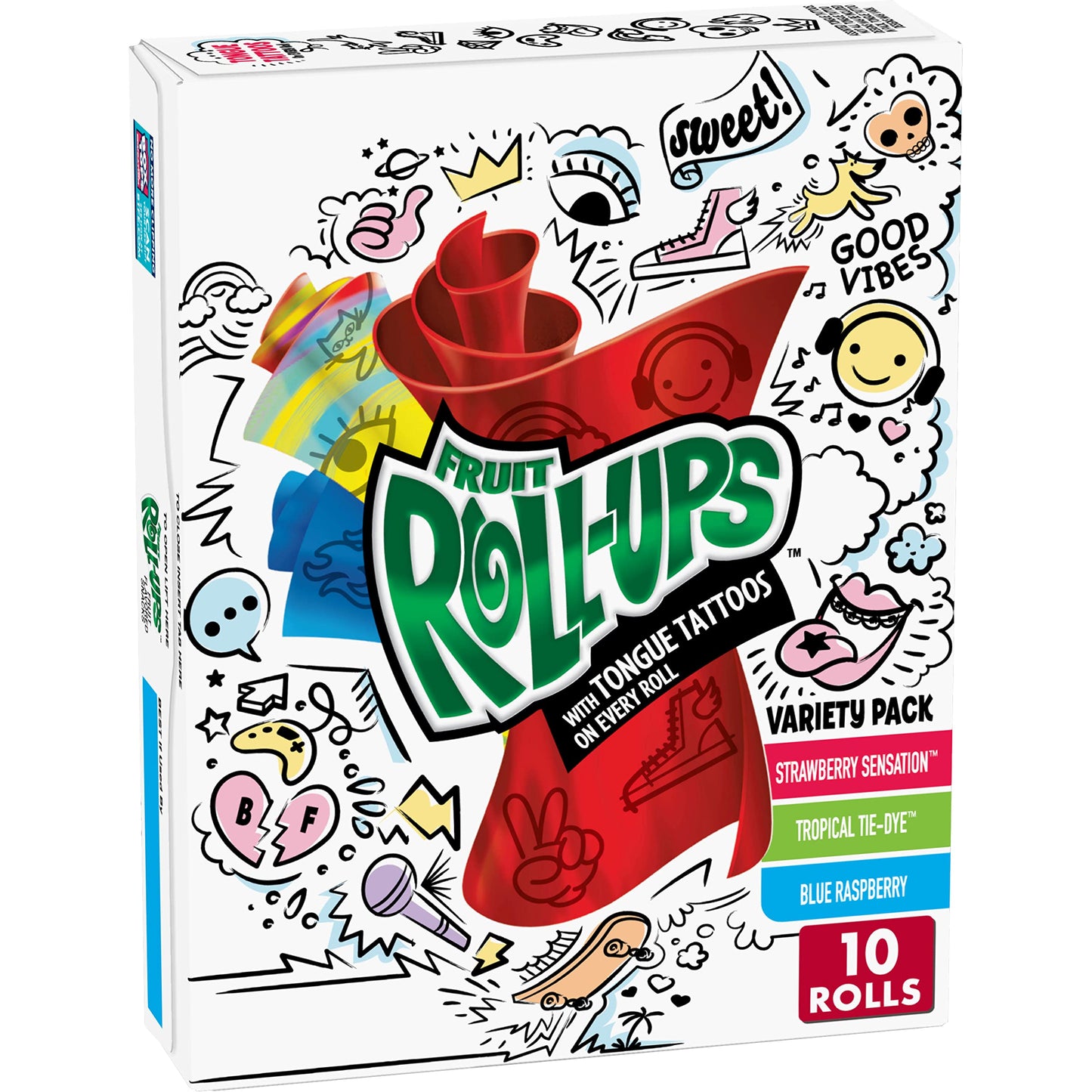 Fruit Roll-Ups Fruit Flavored Snacks Variety Pack Pouches 10 Ct -Like New
