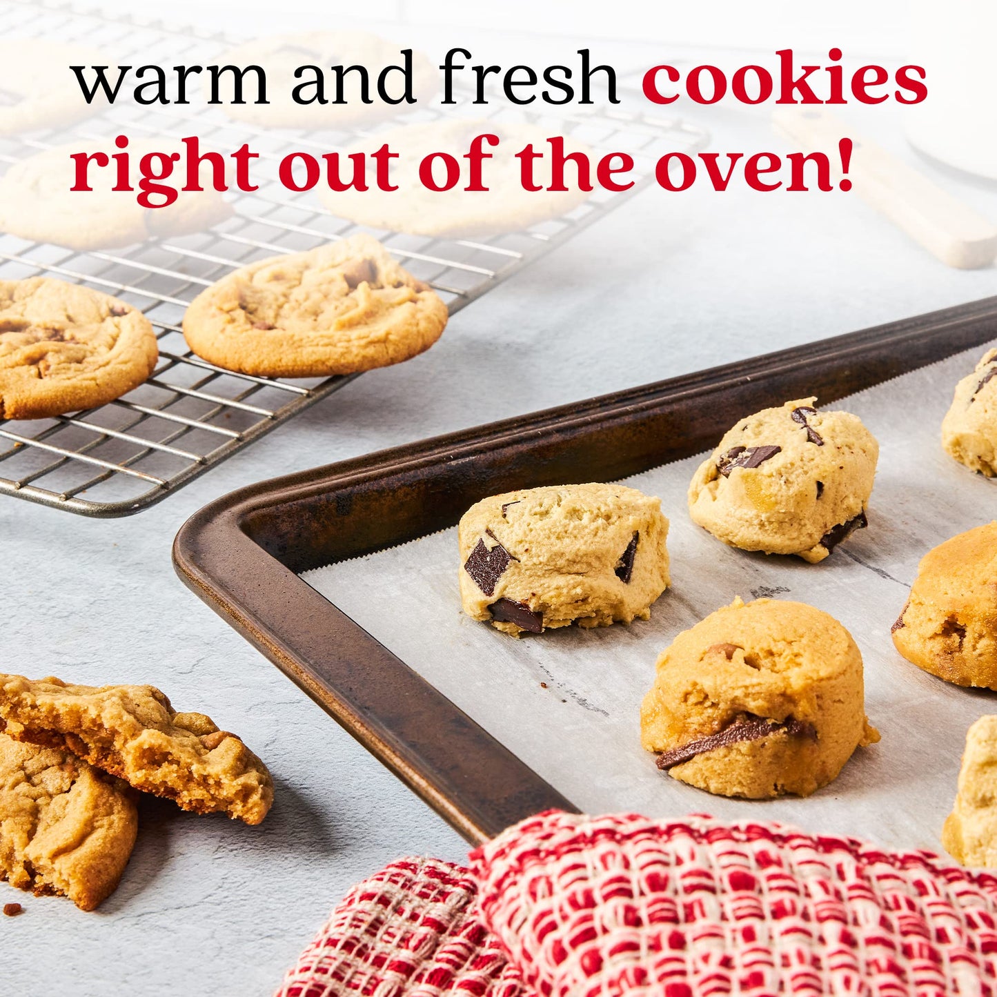David'S Cookies Preformed Frozen Cookie Dough Gluten Free Chocolate Chip 64 Count