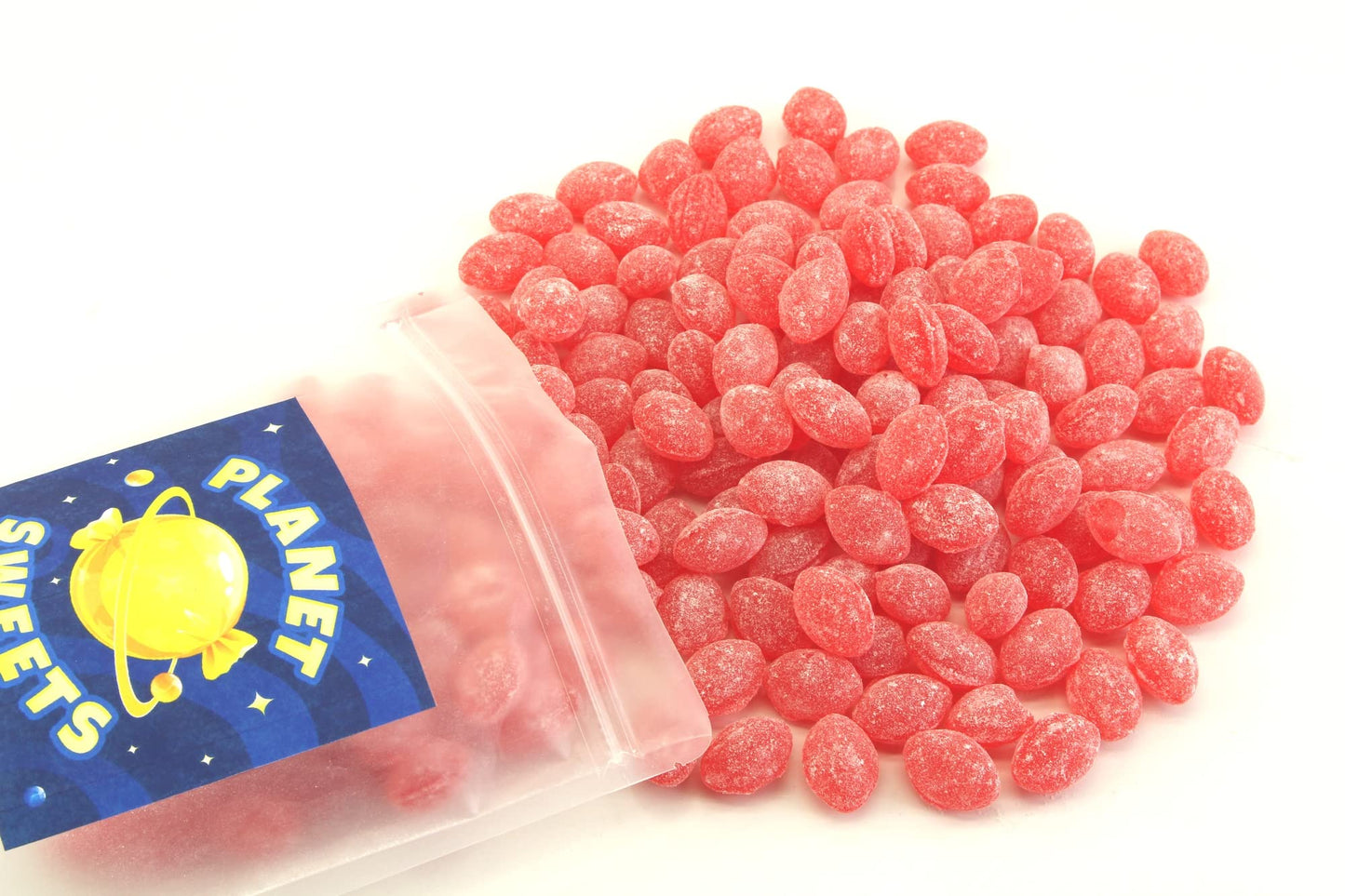 Planet Sweets Sanded Wild Cherry Hard Candy Drops - 1.5 Pounds - Old Fashioned Candies - Gluten Free