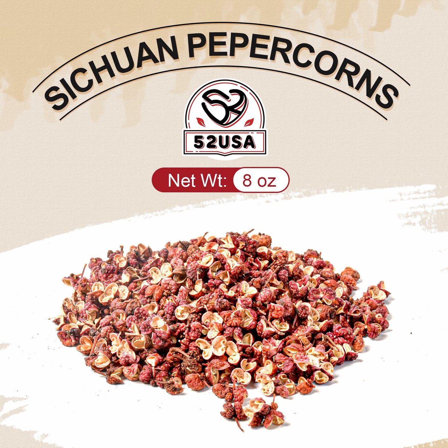52USA Szechuan Peppercorns, Authentic Sichuan Peppercorns 8OZ, Mala Pepper, Unique Numbing, Essential for Mapo Tofu, Kung Pao Ch