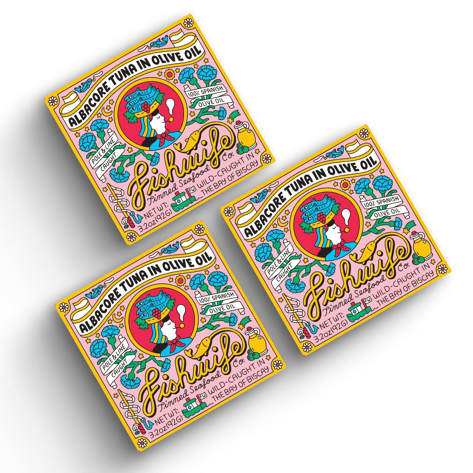 Fishwife Albacore Tuna in Olive Oil 3-Pack (3.2 Ounce) | Wild-Caught & Hand-Packed with Spanish Olive Oil and Salt | MSC-Certifi