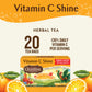 Celestial Seasonings Vitamin C Shine Herbal Tea, Caffeine Free, 20 Tea Bags Box (Pack Of 6)