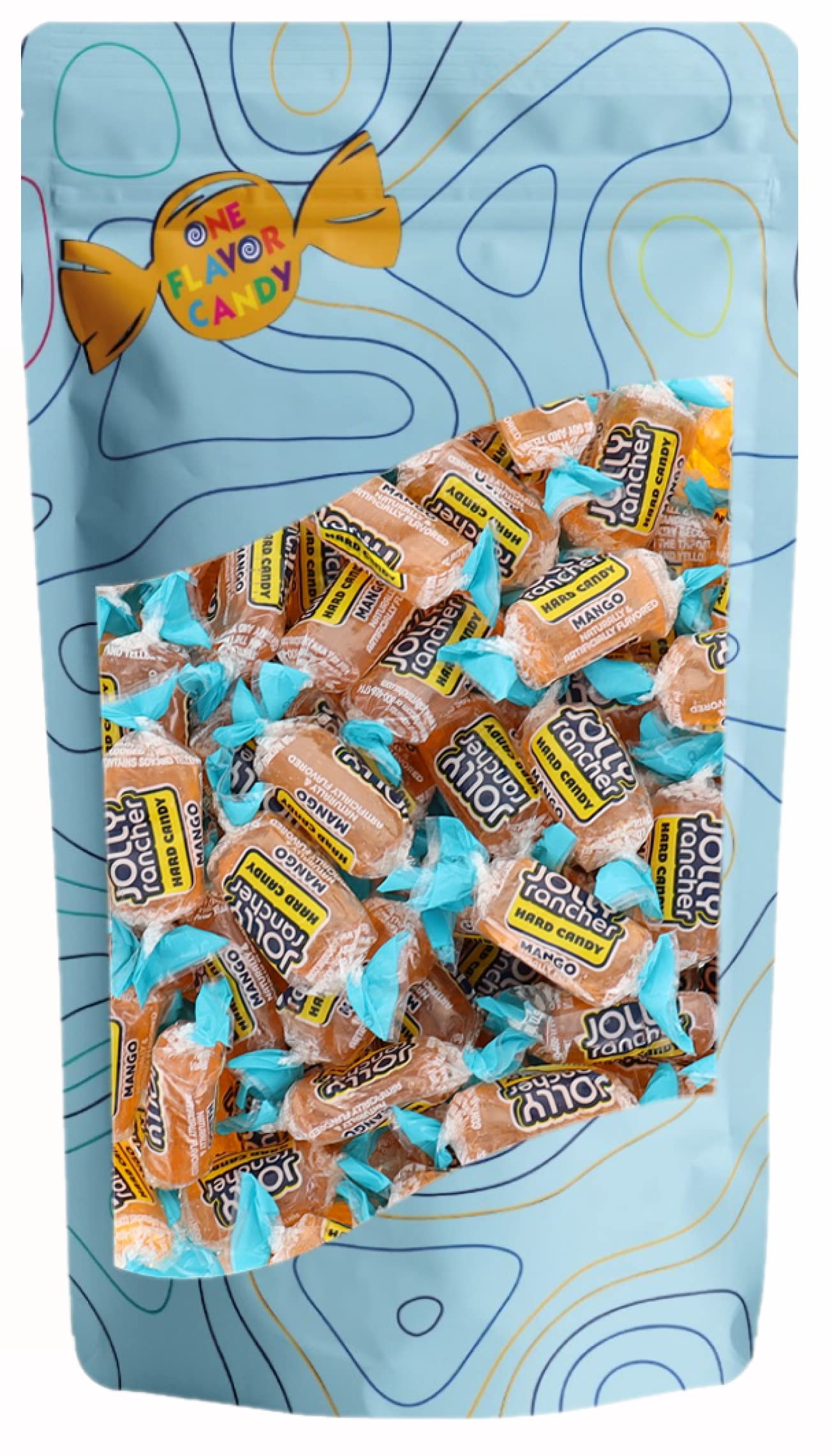 Jolly Rancher World's Best Flavored Fruit Hard Candy Bulk Candies in Sealed Bag 16oz Tasty Yummy Perfectly Delicious Time (Mango
