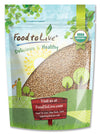 Food to Live Organic Hard Red Wheat Berries, Non-GMO, Vegan, 3 Pounds, Kosher, Raw, Sodium and Sugar Free