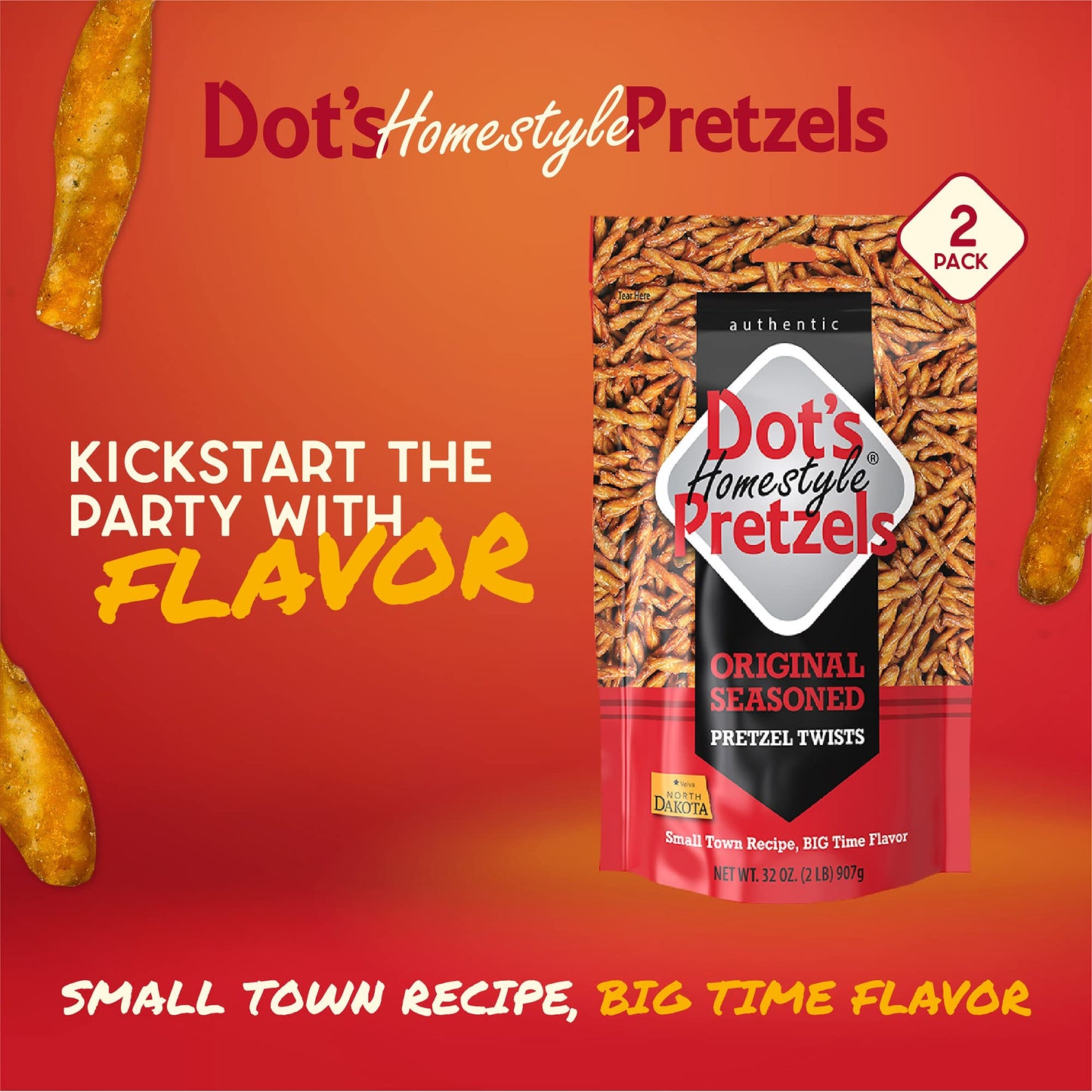 Dot'S Homestyle Pretzels - 2 Pound Bag (Pack Of 2)