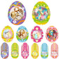 Motiskyy 30 Pack Easter Candy Fillable Card with Clear Candy Domes Chocolate Holder Cards for Easter Hunt Treat Gift Rewards Sur