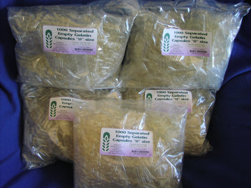 Capsule Connection Empty Gelatin Capsules, Size 0, 1000 Count Bags, Model 221, Ideal for DIY Supplements