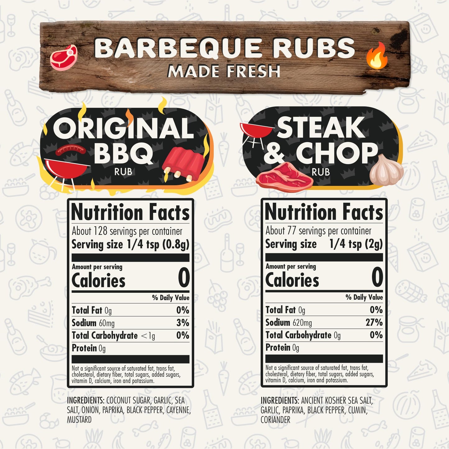Flavor God Rubs Combo Pack - Dry Rub Seasoning Gift Set, 4 Pack - Original BBQ, Jamaican Jerk, Honey BBQ, Low Sodium