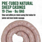 Lem Products Pre-Tubed Natural Sheep Casings, 19-21Mm, Edible Sausage Casings, Stuffs Approximately 20-25 Pounds, Great For Snack Sticks, Breakfast Sausage Links, And More, 6.7 Ounce Package