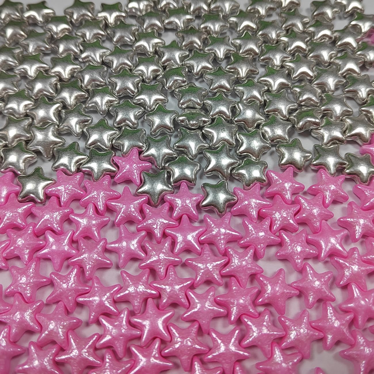 Ephvodi Edible Stars For Cake Decorating Gold Star Sprinkles Edible Pink Gold Silver And White Stars For Baking Cupcake Toppers