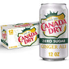 Canada Dry Zero Sugar Ginger Ale Soda, 12 fl oz cans, 12 pack, Model 078000148169