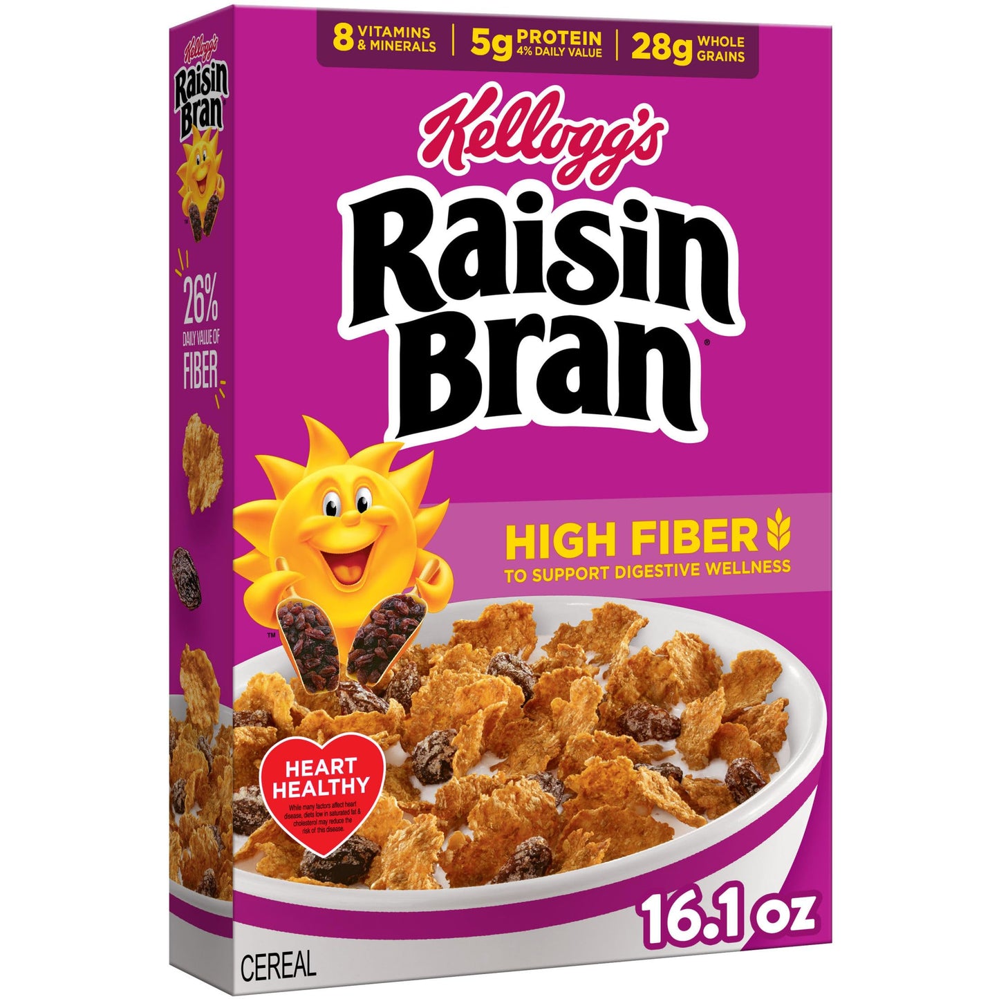 Kelloggs Raisin Bran Breakfast Cereal  High Fiber  28g Whole Grain  16.1 oz