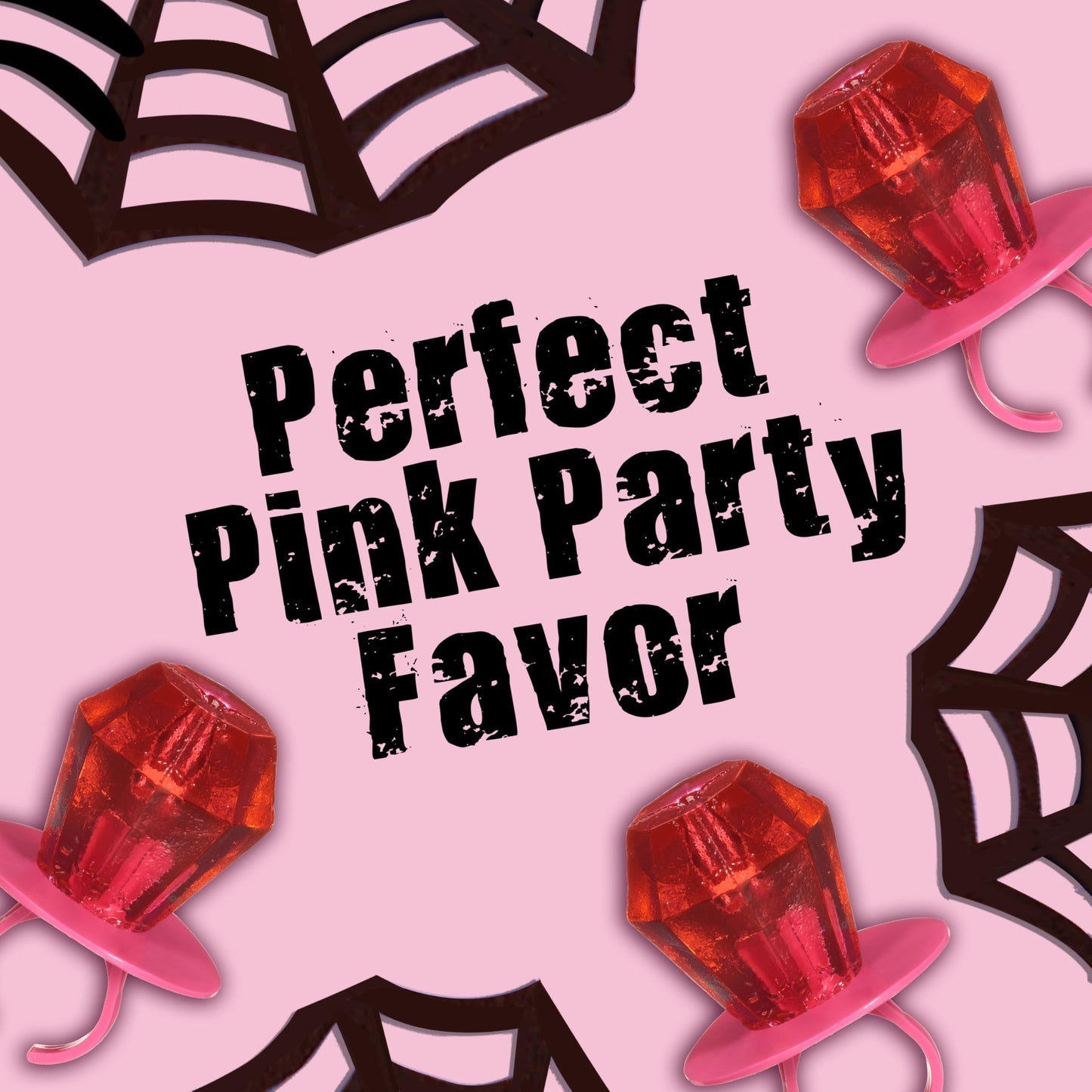 Ring Pop Individually Wrapped Pink Halloween Candy, Strawberry 30 Ct Lollipop Bulk, Lollipop Suckers for Kids, Fun Candy Bulk fo