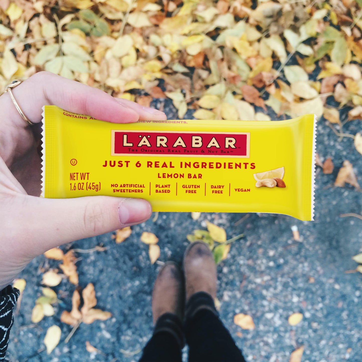 Larabar Lemon Bar, Gluten Free Vegan Fruit & Nut Bar, 1.6 Oz Bars, 16 Ct