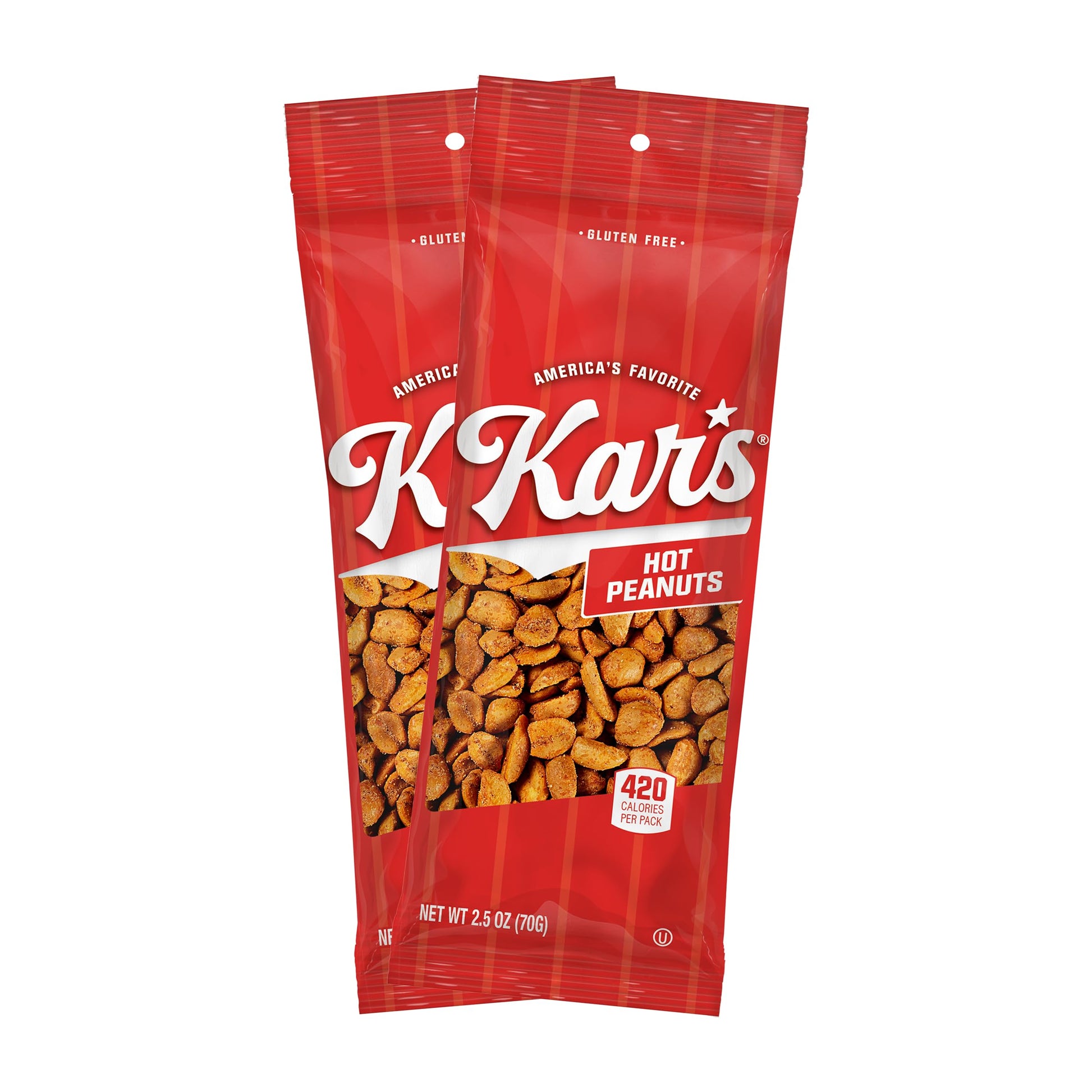 Kars Nuts Spicy Hot Peanuts, 2.5 oz Grab & Go Bags, Individual Snack Packs (Pack of 36), Gluten-Free Nut Snacks