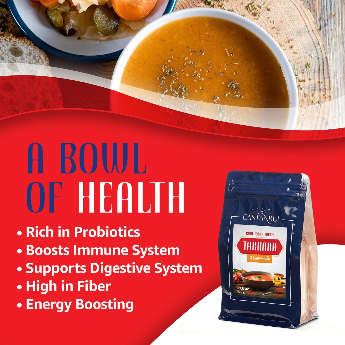 Eastanbul Traditional Tarhana Soup,17.6Oz Home Made Trahana, Dried Soup Mix Vegetable, Turkish Food Traditional Starter, Appetiz
