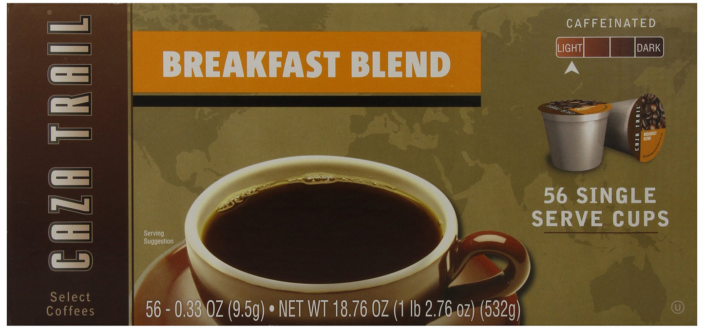 Caza Trail Coffee, Breakfast Blend, 56 Single Serve Cups