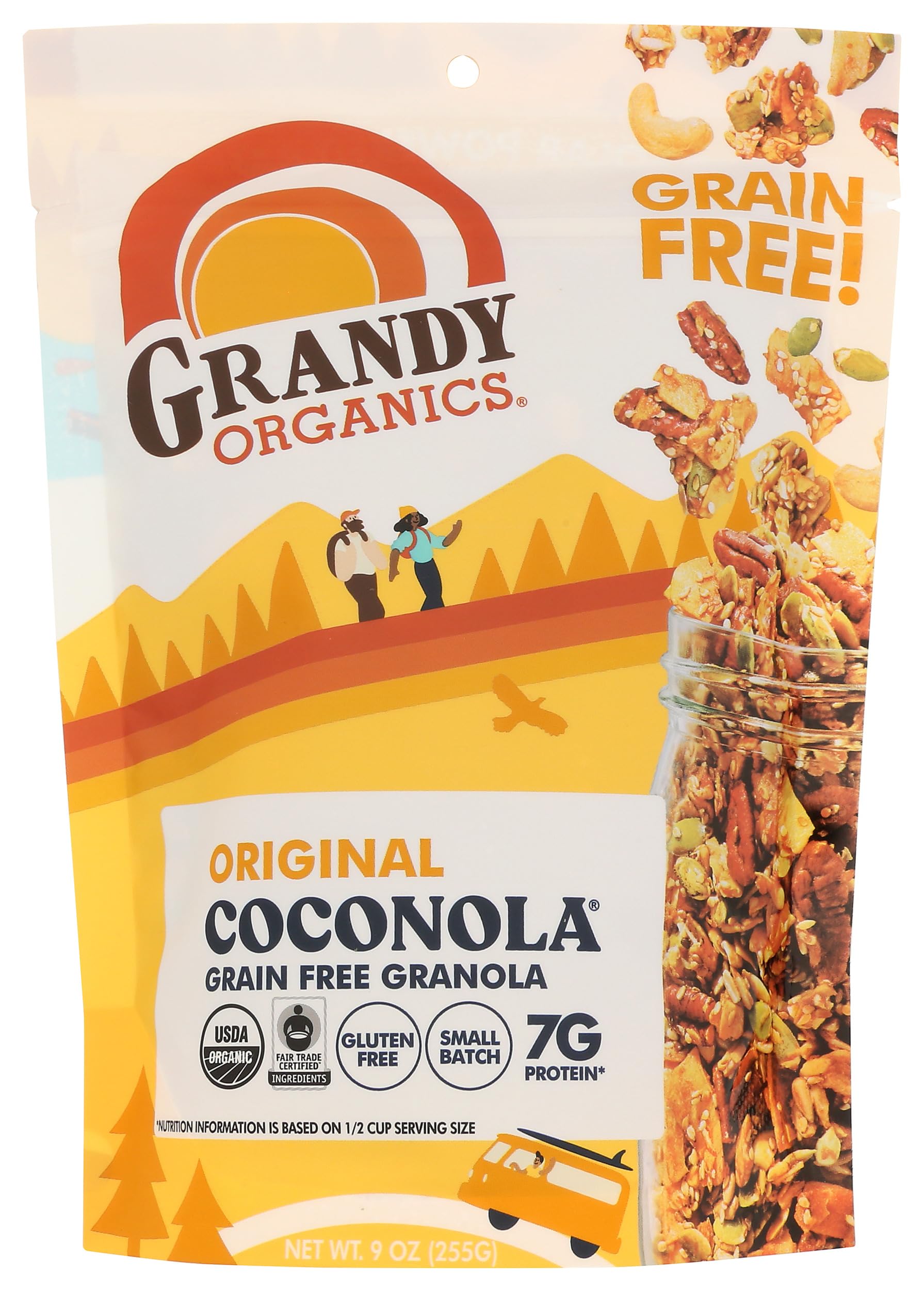 Grandy Organics Coconola Grain Free Granola, 9 oz, Gluten-Free, Non-GMO
