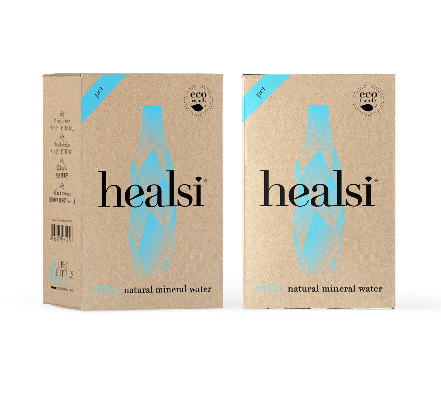 Healsi Natural Artesian Still Water, pH7, Rich in Silica, 6 x 33.8 fl oz - Turquoise | Pure Artesian Water | Naturally Rich in S