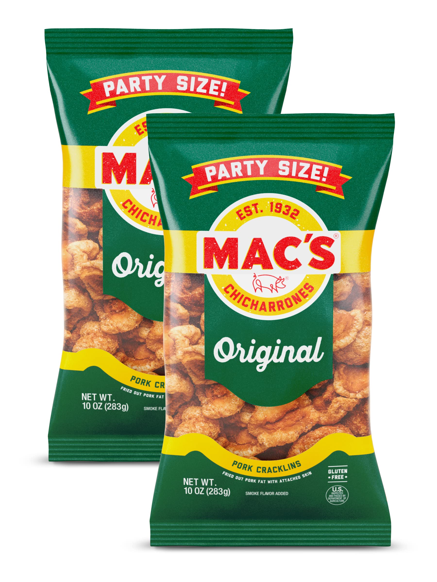 Mac'S Original Cracklins Pork Rind (10 Ounce, Pack Of 2)