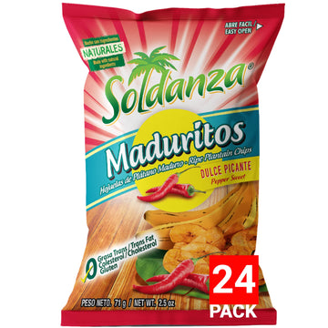 Soldanza Pepper Sweet Plantain Chips, 2.5 Ounce (Pack Of 24)