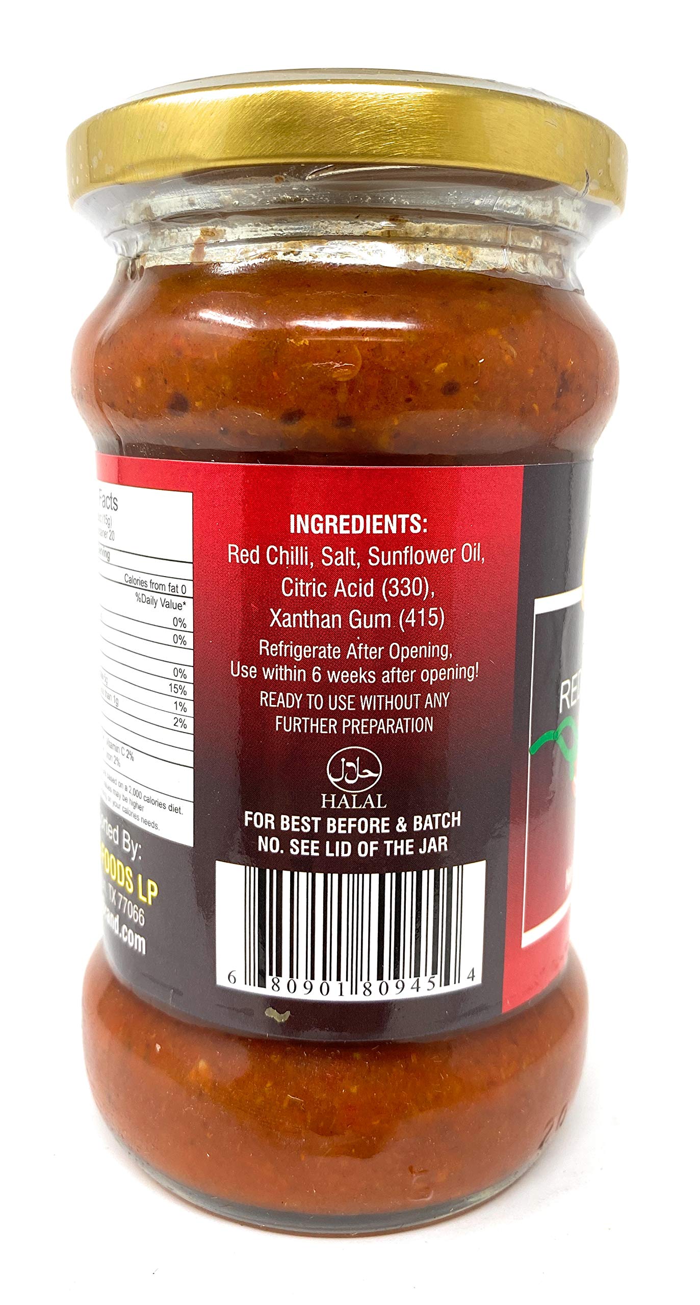 Asian Kitchen Red Chilli Cooking Paste 10.58Oz (300G) Glass Jar ~ Vegan | Gluten Free | Non-Gmo | No Colors | Indian Origin