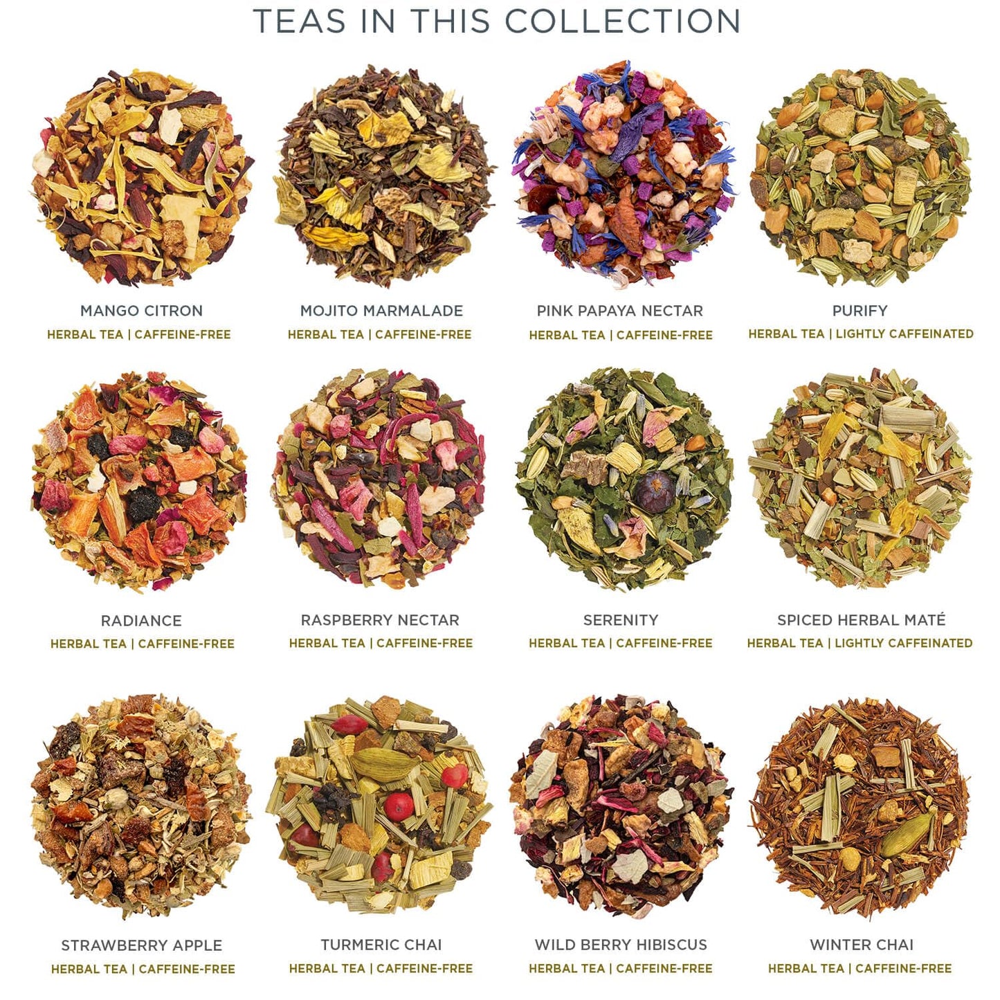 Tea Forte Herbal Tea Advent Calendar Gift Set; 24 Individually Wrapped Handcrafted Assorted Pyramid Infuser Tea Bags With Numbered Doors, Warming Joy (Herbal)