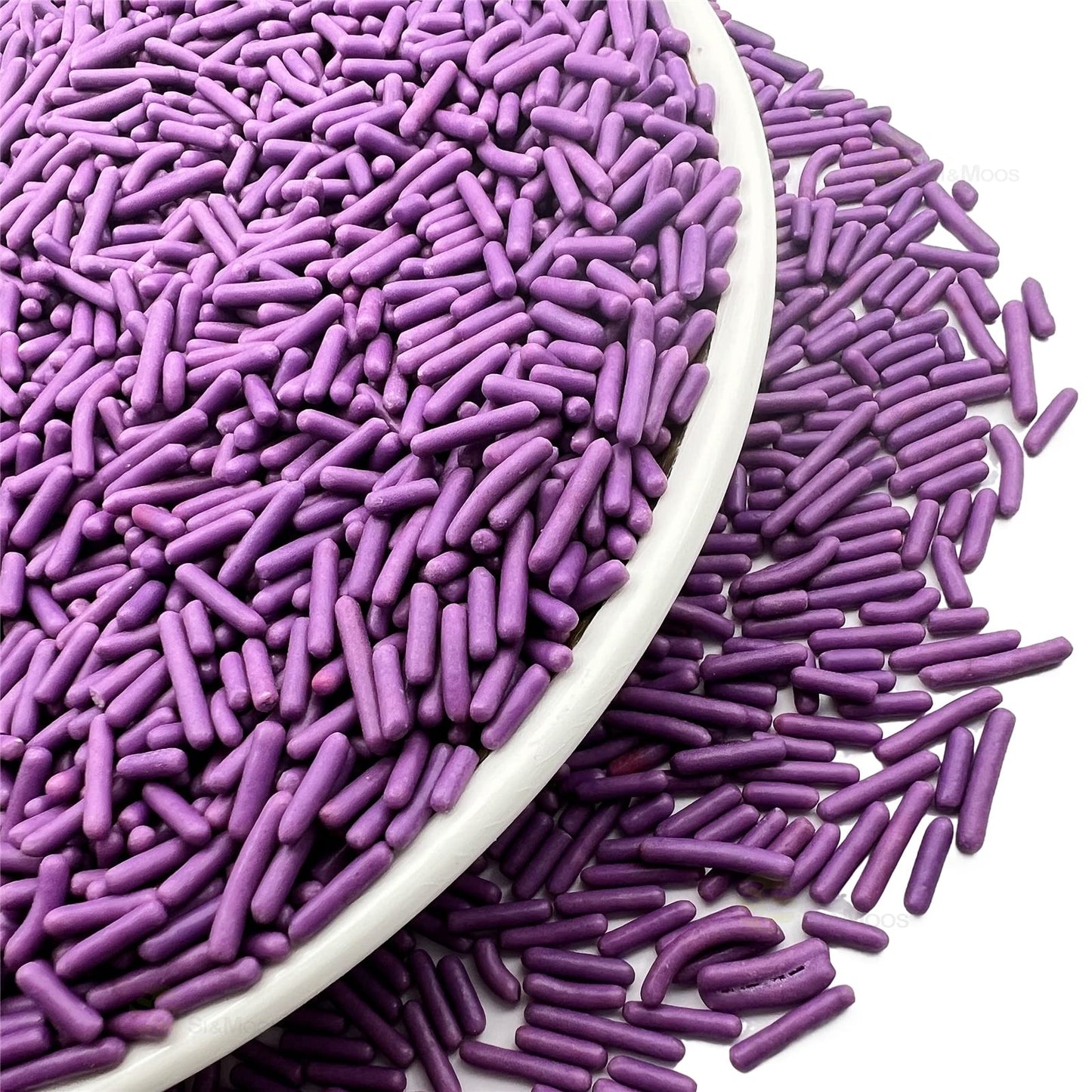 Se Si&Moos Purple Jimmies Sprinkles Edible Purple Sprinkles Soft Jimmies Soft Sprinkles For Topping Ice Cream, Cookies, Cakes, C