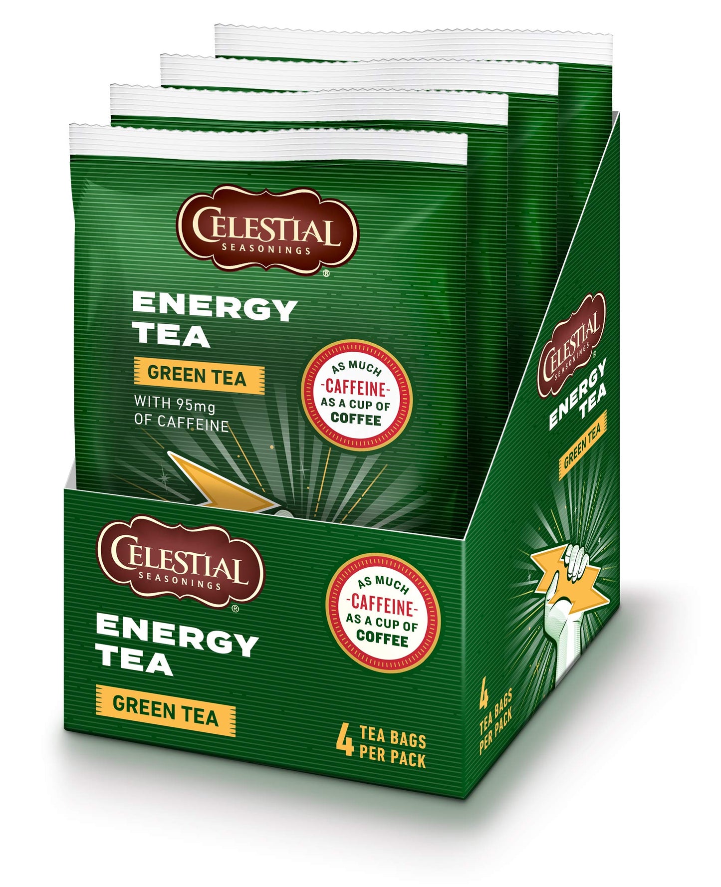 Cs Tea Energy Green Caff ( 24 X 4 Bag  )