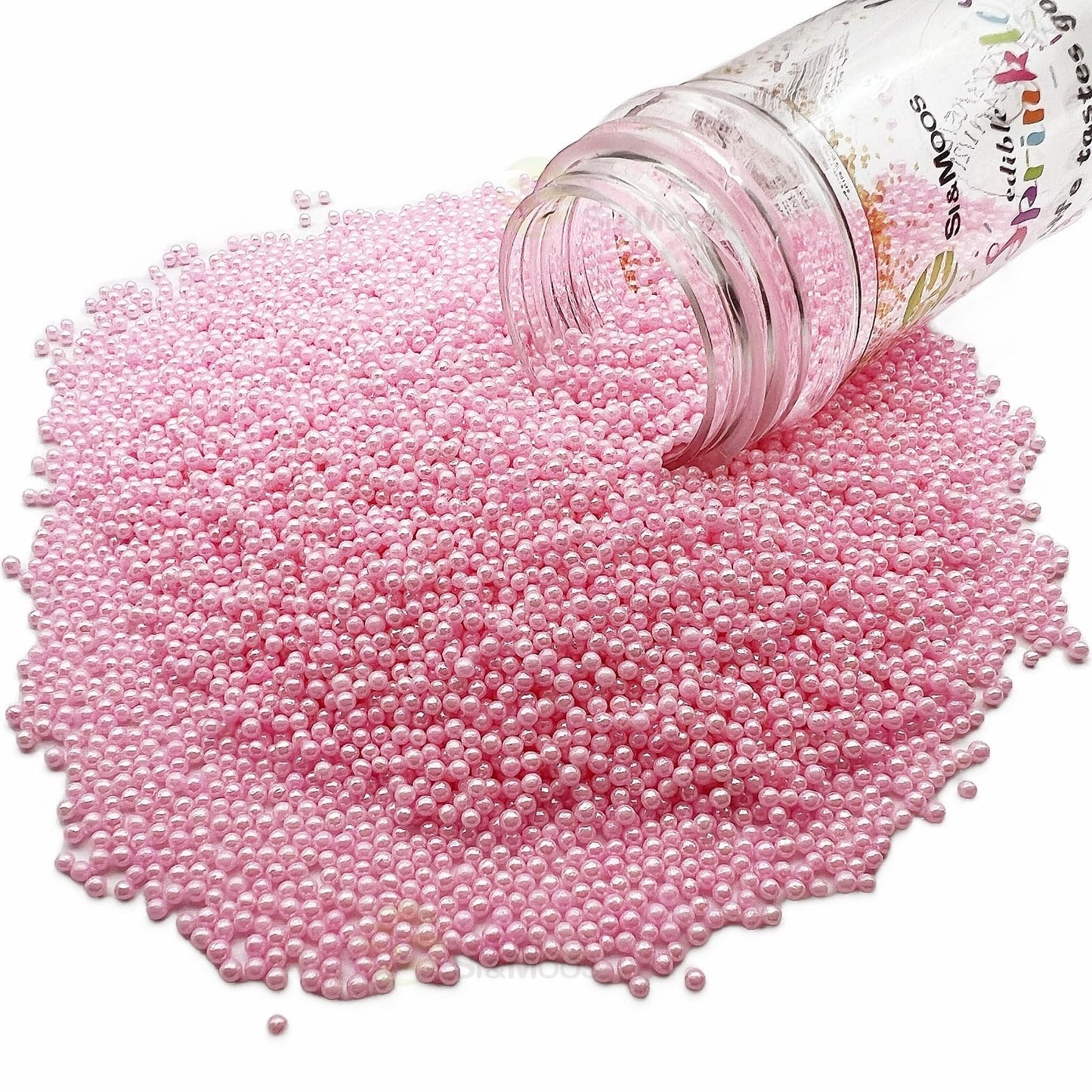 Se Si&Moos Pink Sprinkles Pink Nonpareils Edible Pearls For Cake Decorating Small Pearl Sprinkles Halloween Cake Decorations Chr
