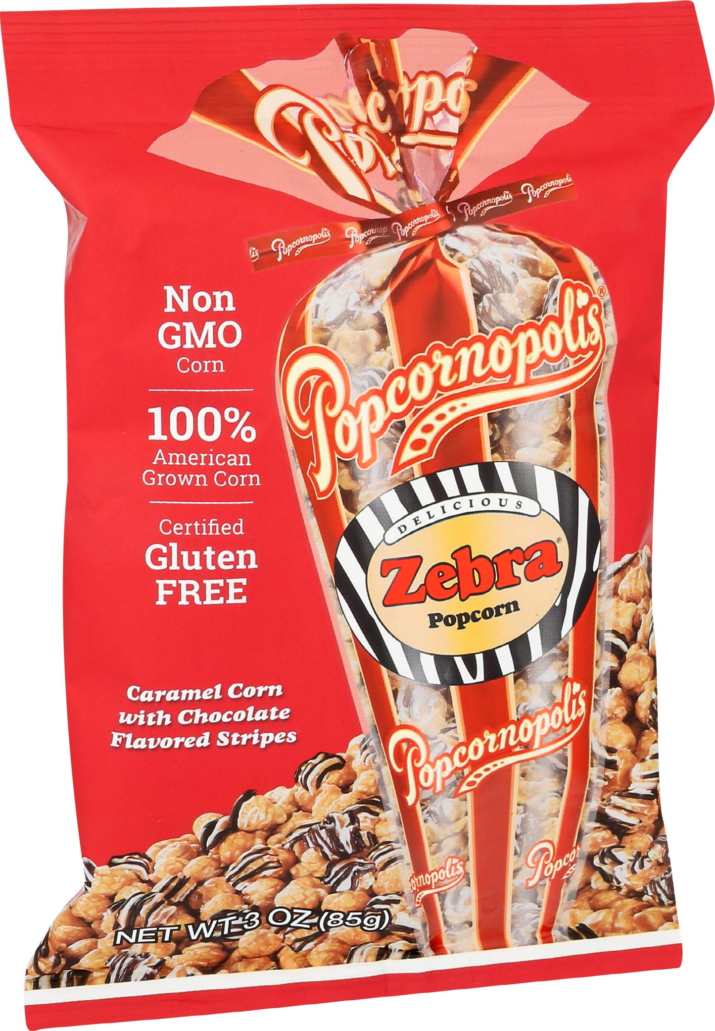 Popcornopolis Zebra Popcorn, 3 Oz