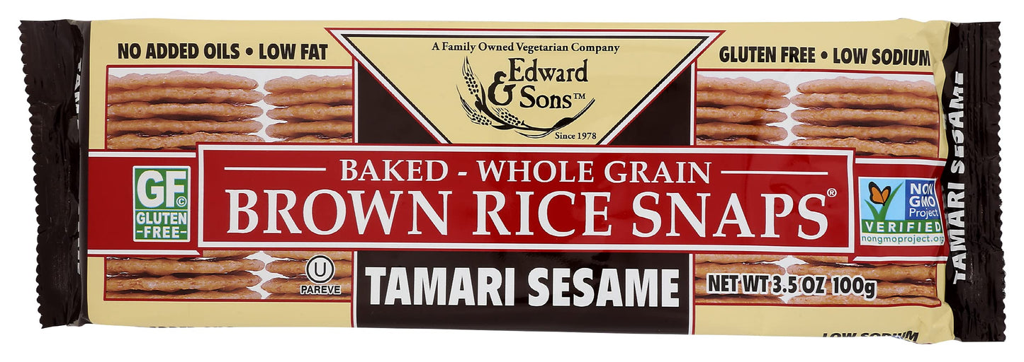 Edward & Sons Tamari Sesame Fat Free Snaps (12X3.5 Oz)