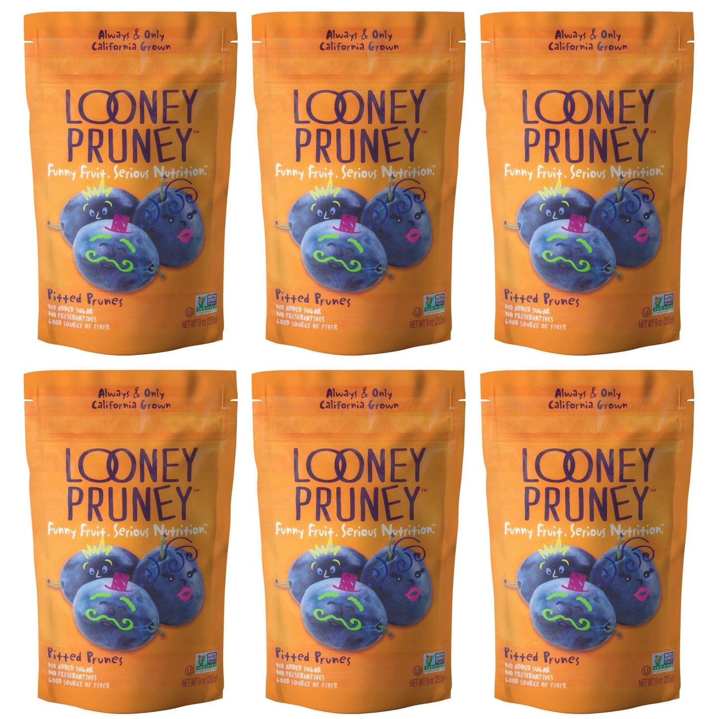 Looney Pruney Pitted Dried Prunes for the Entire Family | Always California-Grown | Kosher | No Added Sugar & No Preservatives (