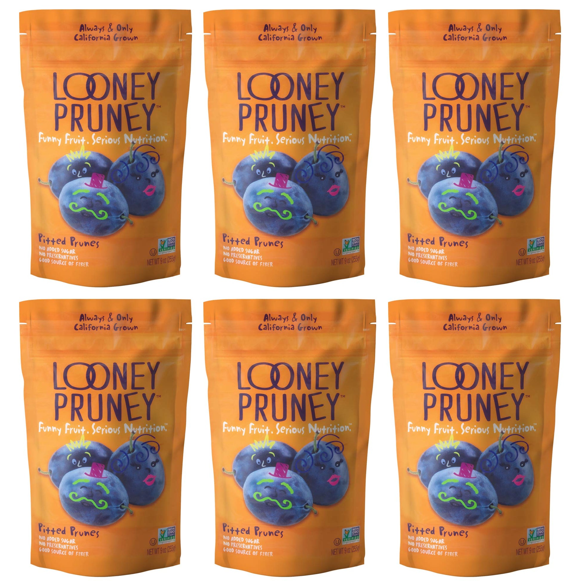 Looney Pruney Pitted Dried Prunes for the Entire Family | Always California-Grown | Kosher | No Added Sugar & No Preservatives (